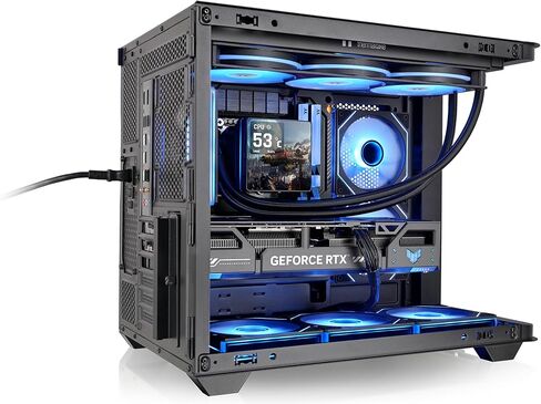 Thermaltake Vision 330 CR ARGB; Mid Tower; Curved Hinged TG panel; 6x120mm Infinity ARGB PWM Fans Included; 360mm Radiator Support; 420mm GPU Clearance; Hidden Connector Support;Black;CA-11V-00M1WN-00 in Saudi Arabia