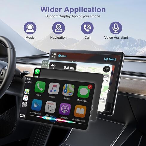 Wireless Carplay Adapter, 2025 Upgrade Converts Wired to Wireless Adapter for iPhone, Auto Connect Dongle for Apple Car Play, Bluetooth No Delay Control for Cars from 2016 and iOS 10+, Silver in Saudi Arabia