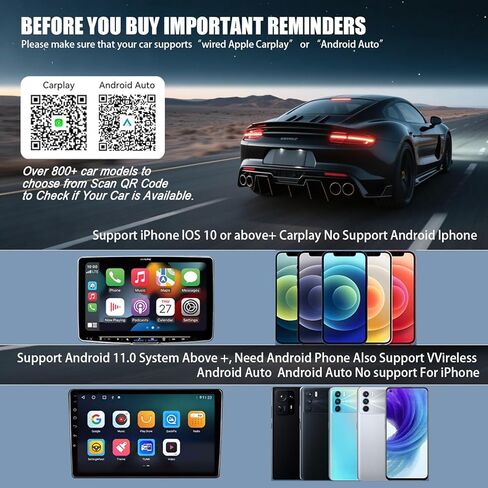 Wireless Carplay Adapter, 2025 Upgrade Converts Wired to Wireless Adapter for iPhone, Auto Connect Dongle for Apple Car Play, Bluetooth No Delay Control for Cars from 2016 and iOS 10+, Silver in Saudi Arabia