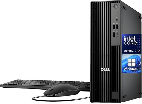 Dell Pro Slim QCS1250 Business Desktop Computer, Intel Core Ultra 9 285, 32GB DDR5, 1TB PCIe SSD, Dual 4K Monitor Support, USB-C, HDMI, RJ-45, Wi-Fi, Wired KB & Mouse, Windows 11 in Saudi Arabia