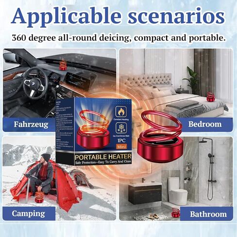 Portable Car Heater - PE Material Window Defroster, Snow & Ice Remover, Personal Warmer in Saudi Arabia