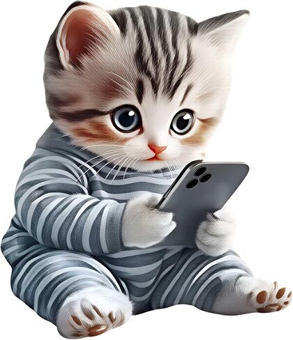 Cat with Smartphone Dust Plug Acrylic Charms for electronic products,Type-C Charging Port Dust Plugs Pendant Compatible with E-Reader Phone Tablet, Gift for Christmas, Birthday, Anniversary Day in Saudi Arabia