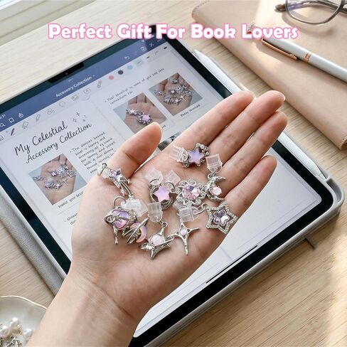 10 قطع من سدادات الغبار اللطيفة لجهاز Kindle، تصميم شمس على شكل نجمة وردية اللون، متوافقة مع Kindle والهاتف، منفذ شحن من النوع C، مجموعة ديكور Y2K Fantasy الجمالية المضادة للغبار in Kuwait