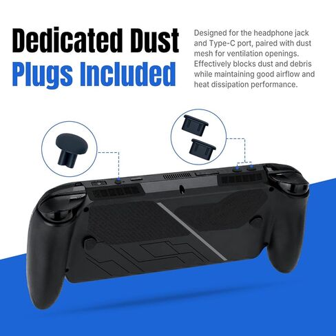 Mcbazel Dust Filter Kit Compatible with ROG Xbox Ally/ ROG Xbox Ally X (2025), 14-in-1 Protection Accessories with Cleaning Brush, Breathable Fan Mesh, Silicone Plugs, and Grip Stickers in Saudi Arabia