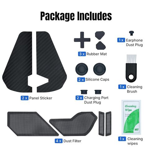 Mcbazel Dust Filter Kit Compatible with ROG Xbox Ally/ ROG Xbox Ally X (2025), 14-in-1 Protection Accessories with Cleaning Brush, Breathable Fan Mesh, Silicone Plugs, and Grip Stickers in Saudi Arabia