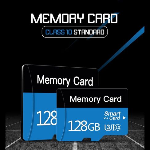 2 Pack Micro Memory Card 128 GB with Adapter, C10/U3/UHS-I/A1 TransFlash Card, TF Card for Camera, Smartphone, Tablet, Drone (Blue) in Saudi Arabia