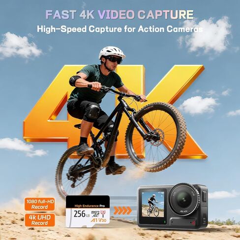 256GB Micro SD Card - microSDXC UHS-I High Speed Flash Memory Card with Adapter, 100MB/s Read, C10 U3 A2 V60, 4K UHD & Full HD Recording, Universal TF Card (White) in Saudi Arabia