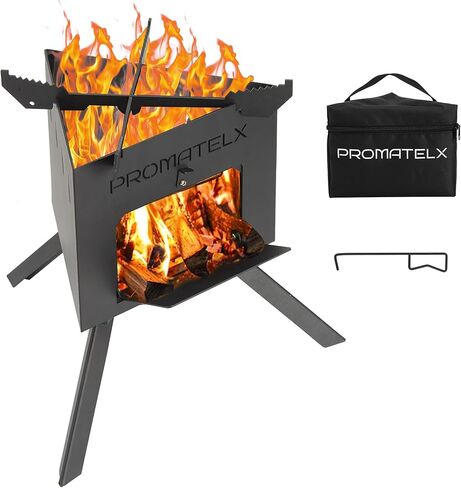 Portable Tripod Camping Stove,Wood-Burning Rocket Stove with Carry Bag, Ideal for Camping, Backyard Cooking & Outdoor Adventures in Saudi Arabia
