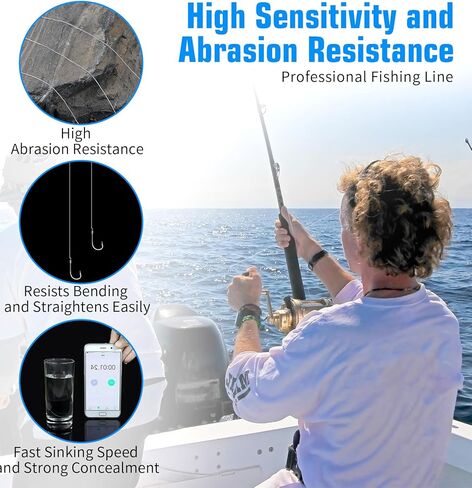 3 Pcs Fishing String, Clear Thread Invisible Elastic, Magic Thread for Fishing for Salmon Sturgeon Bass(Freshwater and Saltwater) in Saudi Arabia