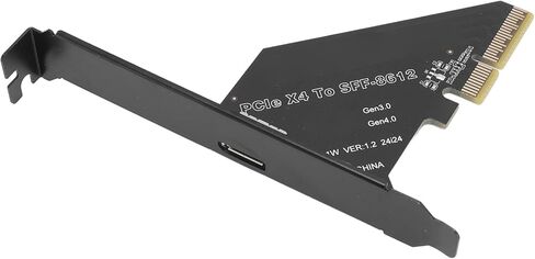 Generic PCIe 4.0 X4 to Oculink SFF-8612 Adapter Card, SFF-8611 External GPUEGPU & NVMe SSD Enclosure Adapter, Bootable, Plug & Play, 64Gbps for WindowsLinux in Saudi Arabia