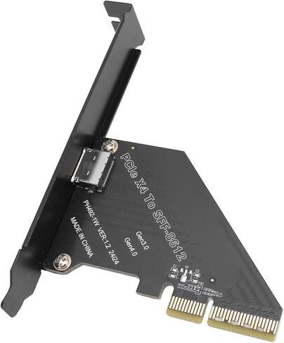 Generic PCIe 4.0 X4 to Oculink SFF-8612 Adapter Card, SFF-8611 External GPUEGPU & NVMe SSD Enclosure Adapter, Bootable, Plug & Play, 64Gbps for WindowsLinux in Saudi Arabia