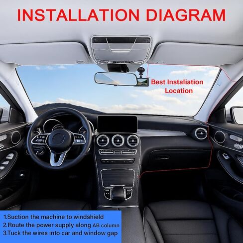 3-inch Dash Cam for Cars, 1080P HD car Camera, Wide-Angle Driving Recorder with Night Vision, Loop Recording, Video Motion Detection in Saudi Arabia