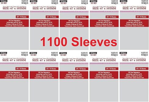 أكمام بطاقات أوروبية من Sleeve Kings مقاس 59 × 92 مم (10 × 110 حزمة، 1100 أكمام) in Kuwait