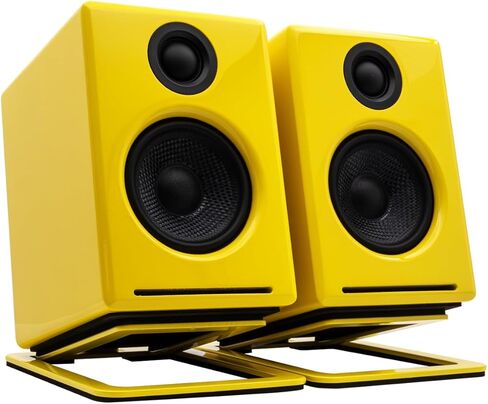 Audioengine A2+ Bluetooth Computer Speaker Bundle – Compact Desktop Speakers for PC & Laptop with S6 Subwoofer and DS1M Speaker Stands in Yellow in Saudi Arabia