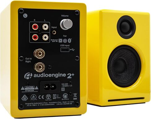Audioengine A2+ Bluetooth Computer Speaker Bundle – Compact Desktop Speakers for PC & Laptop with S6 Subwoofer and DS1M Speaker Stands in Yellow in Saudi Arabia