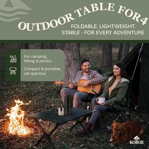 Foldable Camping Table – Heavy-Duty Steel Frame, 60-Second Setup, Portable Outdoor Table with Carry Bag (34.6" x 23.6") in Saudi Arabia