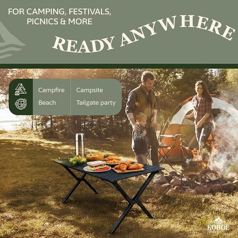 Foldable Camping Table – Heavy-Duty Steel Frame, 60-Second Setup, Portable Outdoor Table with Carry Bag (34.6" x 23.6") in Saudi Arabia