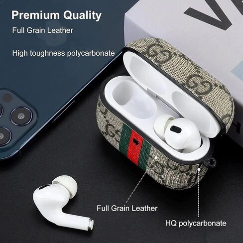 حافظة AirPods 4، متوافقة مع حافظة AirPods 4th Generation، غطاء حماية مقاوم للصدمات لكامل الجسم من الجلد الفاخر لغطاء AirPods 4th Generation-B in Kuwait