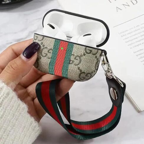 حافظة AirPods 4، متوافقة مع حافظة AirPods 4th Generation، غطاء حماية مقاوم للصدمات لكامل الجسم من الجلد الفاخر لغطاء AirPods 4th Generation-B in Kuwait
