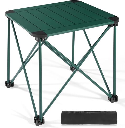Tesouro Folding Camping Square Table with Carry Bag, Lightweight Aluminum Square Table for Outdoor, Camping, Picnic, Backyards, BBQ (Black-Small) in Saudi Arabia
