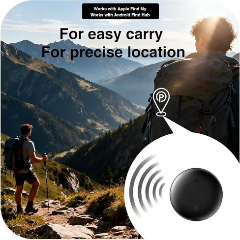 جهاز تعقب بلوتوث يعمل مع Apple Find My & Android Find Hub - مكتشف المفاتيح للمفاتيح وطوق الحيوانات الأليفة، بدون رسوم شهرية، منبه عالٍ، بطارية قابلة للاستبدال (عبوتان، أسود) in Kuwait