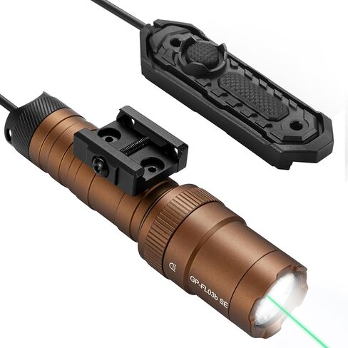 2500 Lumen Aluminum Tactical Flashlight for Rifles – High-Intensity LED Weapon Light with Laser, 90 Min Runtime, Strobe & Momentary Modes, Remote Switch, MLOK & Picatinny Rail Compatible. in Saudi Arabia