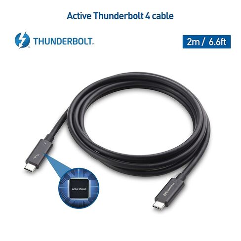 Cable Matters [Intel Certified] 40Gbps Active Thunderbolt 4 Cable with 100W Charging and 8K Video & [Intel Certified] 40Gbps Thunderbolt 4 Cable 3.3ft with 8K Video and 100W Charging in Saudi Arabia