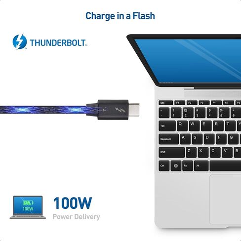 Cable Matters [Intel Certified] 40Gbps Active Thunderbolt 4 Cable with 100W Charging and 8K Video & [Intel Certified] 40Gbps Thunderbolt 4 Cable 3.3ft with 8K Video and 100W Charging in Saudi Arabia