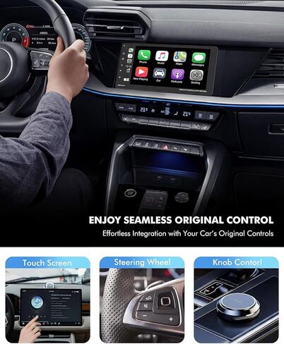 Wireless CarPlay Adapter for Apple iPhone - Converts Factory Wired CarPlay to Wireless, Quick Setup & Auto-Connect Every Drive, CarPlay Dongle for Cars from 2015+ & iOS10+ in Saudi Arabia
