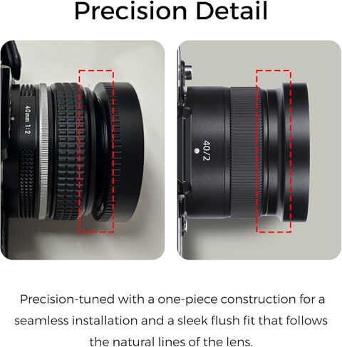غطاء عدسة معدني للكاميرا لكاميرا Nikon Nikkor Z 40 مم F2، Z 28 مم f/2.8، Z 28 مم f/2.8 عدسة متوافقة مع مرشحات الأشعة فوق البنفسجية مقاس 52 مم (أسود) in Kuwait