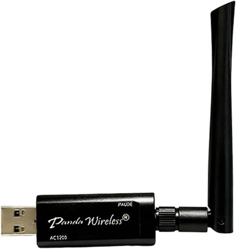محول USB AC لاسلكي Panda Wireless PAU0E AC1200 - مع هوائي عالي الكسب - Win 7/8/10/11، Zorin، Mint، Ubuntu، MX Linux، Manjaro، Fedora، Kali Linux، openSUSE، Rocky وRaspbian in Kuwait