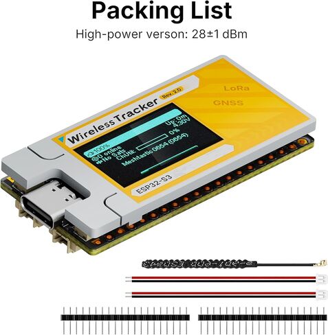 Heltec ESP32 Wireless Tracker V2 ESP32-S3 LoRa Mesh Node Compatible with Meshtastic 28dBm High Power SX1262 UC6580 Dual Band GNSS GPS Module Arduino LoRaWAN for Asset Tracking Personnel Positioning in Saudi Arabia