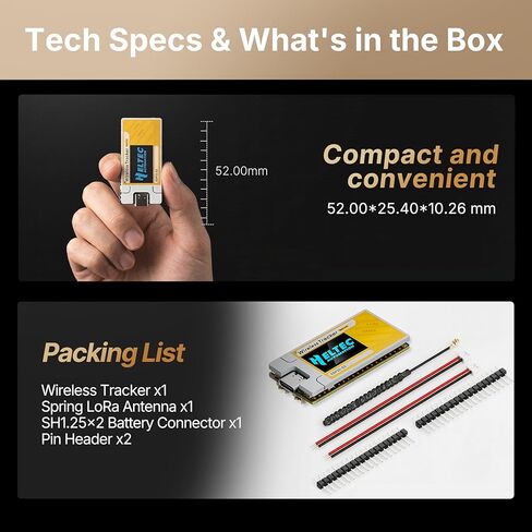 Heltec ESP32 Wireless Tracker V2 ESP32-S3 LoRa Mesh Node Compatible with Meshtastic 28dBm High Power SX1262 UC6580 Dual Band GNSS GPS Module Arduino LoRaWAN for Asset Tracking Personnel Positioning in Saudi Arabia