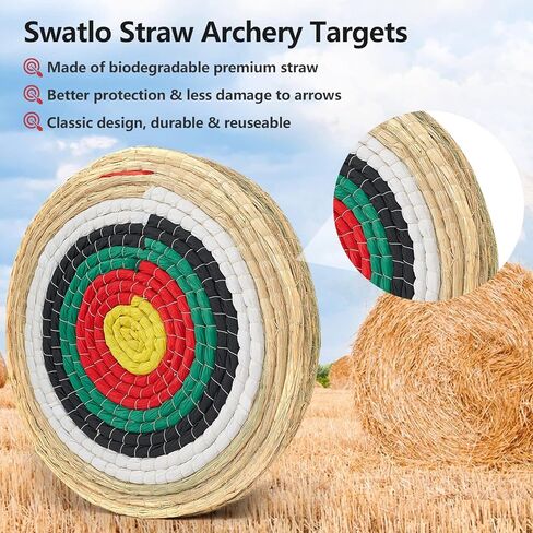 Archery Targets for Backyard 20 Inch Traditional Hand-Made Round Straw Archery Target Bow & Arrow Target for Archery Practice in Saudi Arabia