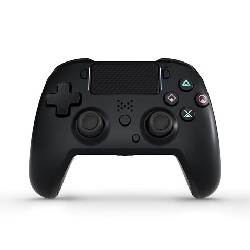 Jersonn Wireless Controller Compatible with PS4/Pro/Slim/PC, with Dual Vibration, 1200mAh Battery, 6-Axis Motion Sensor, Built-in Speaker & 3.5mm Headphone Jack, Charging Cable (Black) in Saudi Arabia