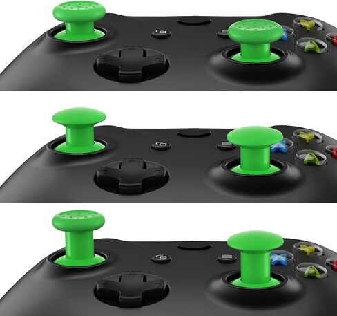 eXtremeRate Green ThumbsGear Interchangeable Ergonomic Thumbstick + Replacement Buttons for Xbox Series S/X Controller in Saudi Arabia