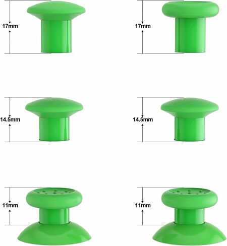 eXtremeRate Green ThumbsGear Interchangeable Ergonomic Thumbstick + Replacement Buttons for Xbox Series S/X Controller in Saudi Arabia