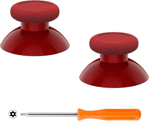 eXtremeRate Carmine Red Custom Thumbsticks + Chrome Red Replacement Buttons for Xbox Series X/S Controller in Saudi Arabia