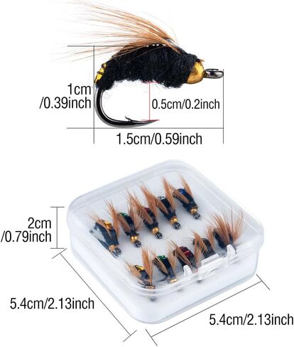 10pcs, Artificial Nymph Fly, Bead Head, Bionic Insect, Fishing Lure Hook in Saudi Arabia