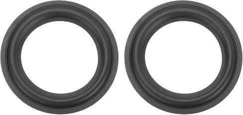 MECCANIXITY 2 Pcs 7 Inch Rubber Speaker Edge Surround Rings 166x114mm(IDxOD) Perforated Subwoofer Rings Replacement Parts for Speaker Repair or DIY, Black in Saudi Arabia