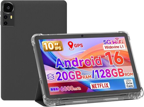 10 Inch Tablet Android 15 Tablets with Case 4+16GB RAM+128GB ROM, 6000mah Battery 10 in Android Tableta, 2MP+8MP Dual Camera 10.1'' IPS HD Touch Screen Tab (Pink+Keyboard) in Saudi Arabia