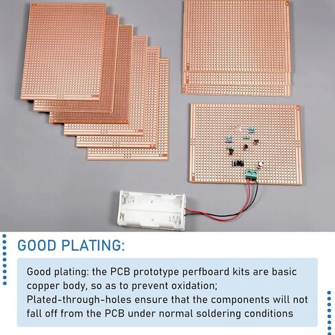 10 قطع 73 مم × 100 مم مجموعة نموذج لوحة PCB Protoboard لوحة شريط نحاسية لوحة دوائر كهربائية 957 فتحة Perfboard لوحة دوائر مطبوعة عالمية لمشاريع لحام إلكترونية ذاتية الصنع in Kuwait