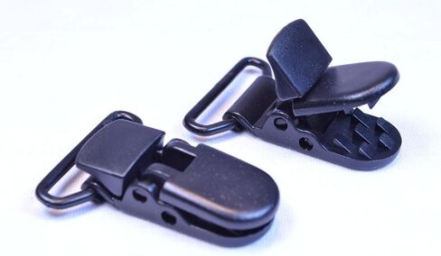 Suspender Clips - 1.5 Inch Black Plastic - Great for Paracord, Sheet fastners, ID Badge - Various Quantities in Saudi Arabia