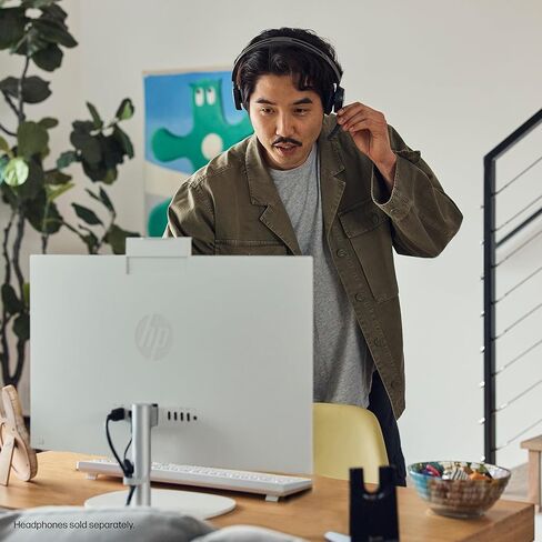 HP 27" FHD Touchscreen All-in-One Desktop Computer, 16GB DDR5 RAM 2TB SSD Storage, Quad-Cores Ryzen 5 7520U Processor, WiFi6, Wireless Keyboard & Mouse, Windows 11 in Saudi Arabia