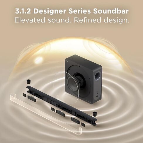 TCL A65K Design Series 3.1.2 Channel Soundbar with Audio by Bang & Olufsen, Dolby Atmos, and Wireless Subwoofer in Saudi Arabia