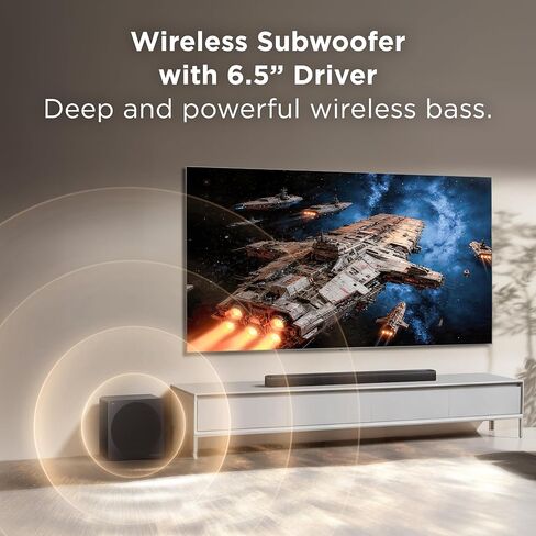 TCL A65K Design Series 3.1.2 Channel Soundbar with Audio by Bang & Olufsen, Dolby Atmos, and Wireless Subwoofer in Saudi Arabia