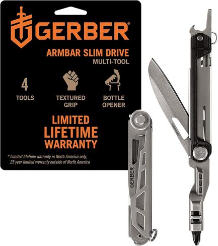 Gerber Gear Armbar Slim Drive Pocket Knife EDC Multitool with Screwdriver, Bottle Opener, Burnt Orange in Saudi Arabia