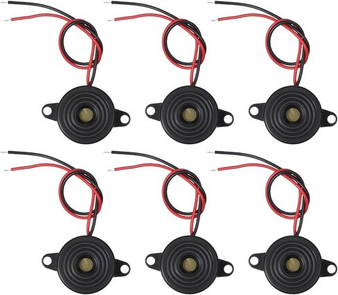 DC 3-24V Active Piezo Buzzer 85 db 2-Wire Electronic Buzzer Alarm Sounder (6 Pcs) in Saudi Arabia