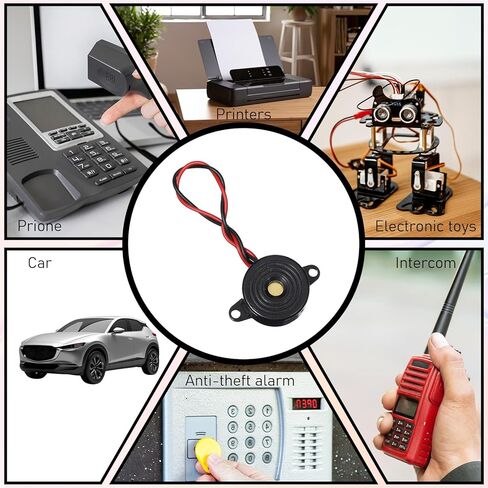 DC 3-24V Active Piezo Buzzer 85 db 2-Wire Electronic Buzzer Alarm Sounder (6 Pcs) in Saudi Arabia