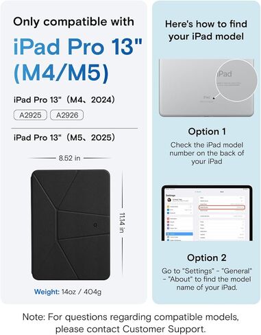 MOFT Dynamic Folio Case for iPad Pro 13-inch(M5 2025/M4 2024), Slim Magnetic Stand Case with 20+ Viewing Angles, Auto Wake/Sleep, Ultra Thin, Jet Black in Saudi Arabia